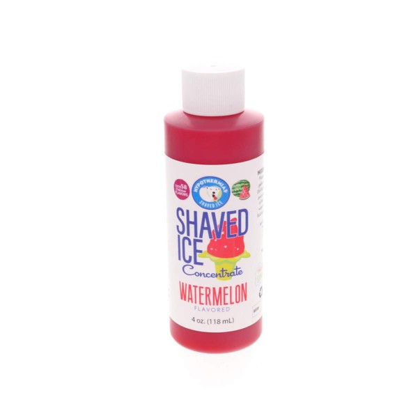Watermelon Shaved Ice and Snow Cone Flavor Concentrate 4 Fl Ounce Size