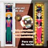 JUGLUTE Banderas de Día de Muertos con Luces, 2 Piezas