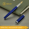 BEILUNER Luxury Fountain Pen Set,Solid 24K Gilded Fine Nib, Modern