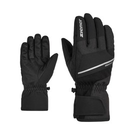 Ziener Men's Gezim Ski Gloves, Winter Sports, Waterproof, Breathable, Black Tec, 10.5