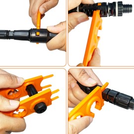 2pcs Solar Spanner for Solar Panel Cable, Solar Panel Connector Wrench PV Quick Tight Male/Female Plug Disconnect Tool Solar Connector Tensioner