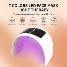 BEICNWOD Red-Light-Beauty-Mask,LED Light Beauty for Face,7 Colors LED Face Mask Facial, LED Beauty Light with Spray Function,Skin Care Equipment at HomeFacial Skin Care Tool for Mask,Neck,Body