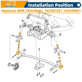 Mixopoly Front End King Pin Repair Kit for Club Car Precedent 2004-up Gas and Electric Golf Cart, Replaces OEM 103638601 102287201 103638801