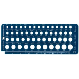 Generic Holistic Drill Bit Gauge - for Larger Drill Bit Sizes - 1/4"" thru 5/8"", E thru Z, 6mm thru14mm