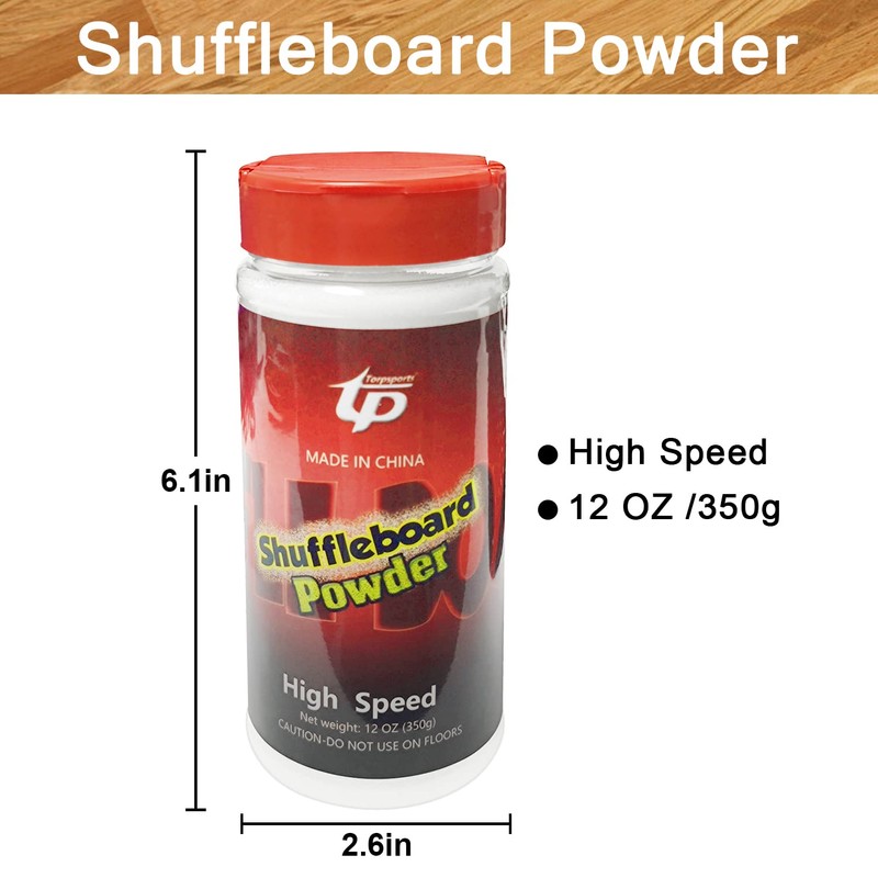 TORPSPORTS Shuffleboard Sand Wax High/Medium Speed Shuffleboard Powder Set, Shuffleboard