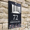 Custom Signs Solar Illuminated Modern Anthracite House Number Sign 24cm