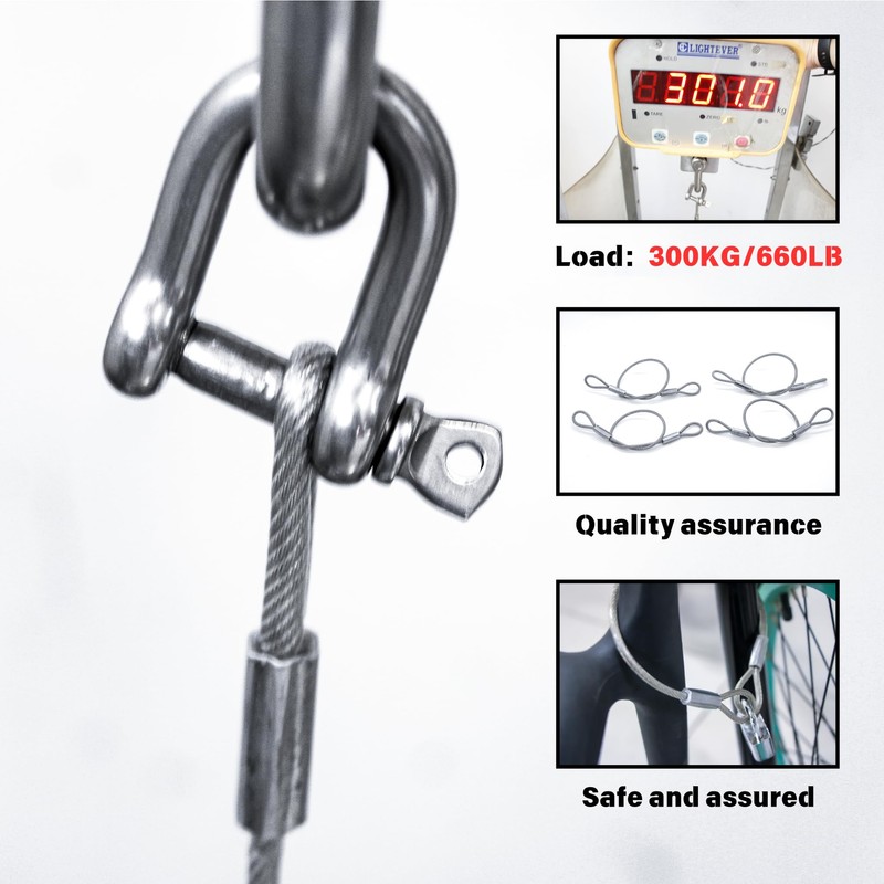 5 Pack Stainless Steel Cable Wire Loop with Nylon Coating,