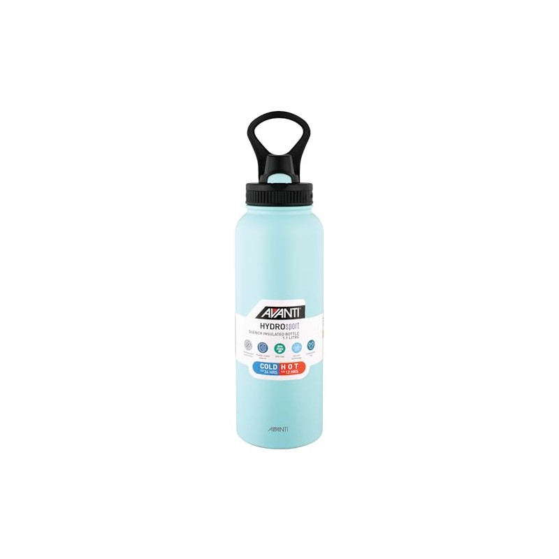 Avanti HydroSport Quench Insulated Water Bottle, 1.1 Litre, Blue