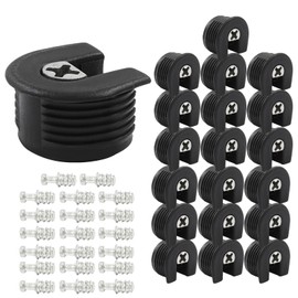 Aracombie 20 PCS Shelf Support Pins Thread Cam Lock, Cabinet Shelf Pins Shelf Holders, Cam Locks for Cabinets,Furniture, Closet, AST20230731-3001