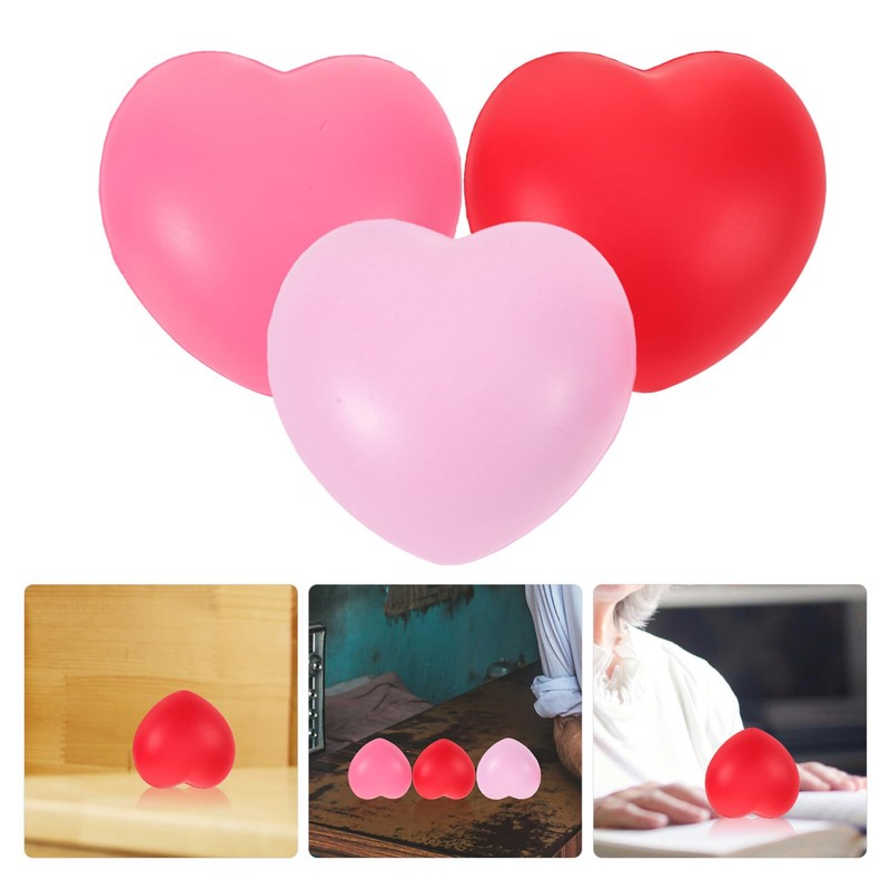 Beavorty Hand Grip Strength Trainer, 3pcs Finger Strengthener Ball Heart