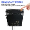 HOKAAER Arrows Momentary Rocker Switch Toggle (On)-Off-(On) 12V/20A 24V/10A Waterproof