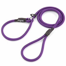 Bunty Rope Slip Lead for Dogs, Large | Anti Pull Dog Lead, One-Size-Fits-All, Durable Woven Nylon, Ideal for All Dogs - No Pull Training Aid, No Collar Needed - 120cm, Purple