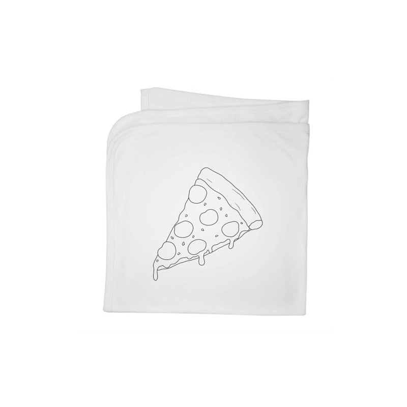 Azeeda 'Pepperoni Pizza Slice' Cotton Baby Blanket/Shawl (BY00040066)
