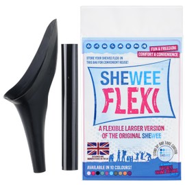 SHEWEE Flexi Female Urinal - Made in the UK – Flexible, Reusable, Portable & Recyclable Urination Device. Festival, Camping, Car, Hiking Essentials for Women. Stand to Pee Device W/Extension Pipe