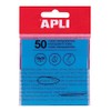APLI 19571 Clear Sticky Notes 75x75mm Blue 50 Clear Sheets