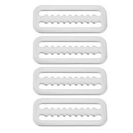 Briny River 4PCS Scuba Weight Belt Keepers for 2 Inch Webbing Belts 6x2.3cm 316 Stainless Steel Scuba Weight Belt Clips for Diving or Other Water Sports Silver