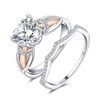 JewelryPalace Infinity Love Heart 3ct Cubic Zirconia Solitaire Engagement Rings