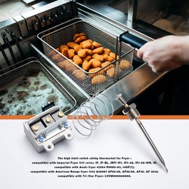 1177 High Limit Fryer Switch LCCM2003000 Replacement for ATOSA 301030005 Gas Fryer Hi Limit Thermostat with 3/8" Mpt Stuff Box Hi Limit 450°F