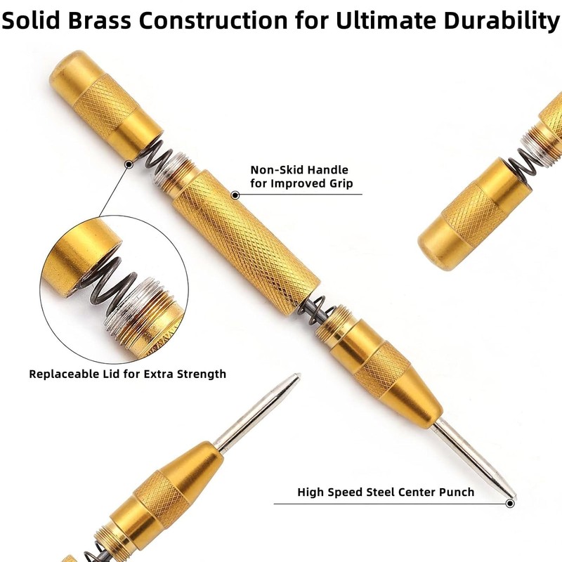 5PCS Titanium Step Drill Bit Set with 1 Automatic Center