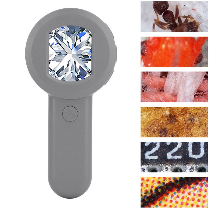 Handheld Microscope with 8 LED Lights 2 Inch IPS Screen