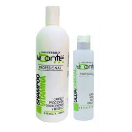 Labonté Seda Cristal 240ml + Shampoo Vitamina 1lt + Envío Gratis