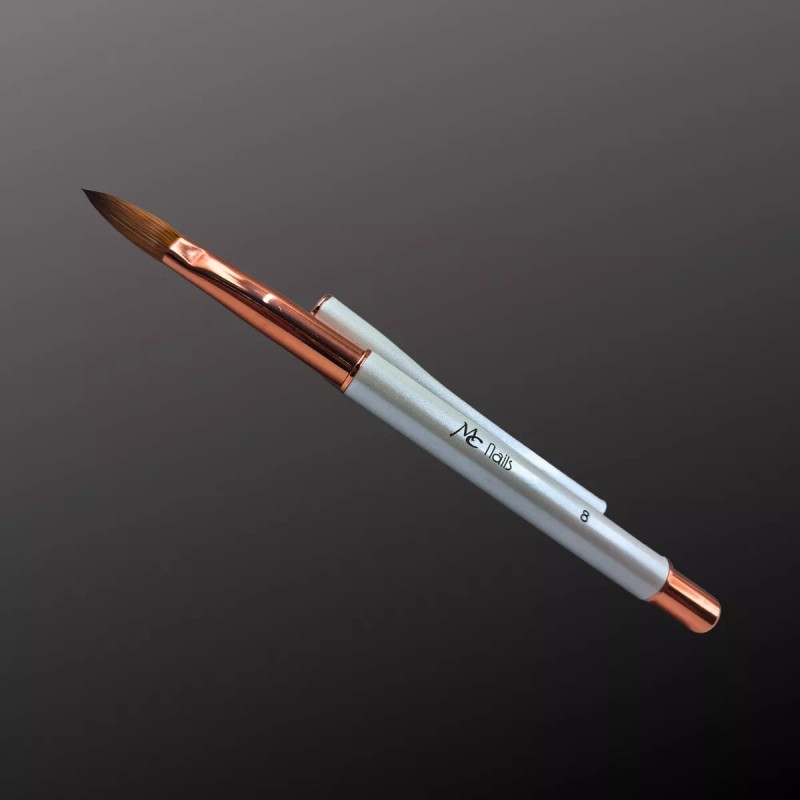 Mc Nails Pincel Kolinsky Blanco #8 Para Acrílico Uñas. Mc