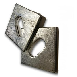 Pr-Mch 10, 3/4" x 3" x .25 Approx, Slotted Square Plate Washer Galvanized Set Kit #DR-D4309D