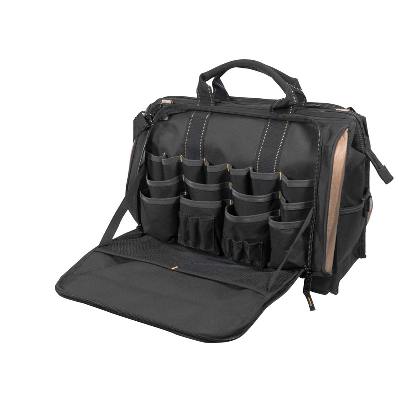 Custom Leathercraft1539 Multi-Compartment 50 Pocket Tool Bag