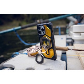 URBAN ARMOR GEAR UAG Magnetic Ring Stand Monarch Mag2 w/Built-in Bottle Opener - Ultra-strong Double Magnet MagSafe Compatible Metal Phone Ring Grip 360 Rotation Multi-functional Kickstand, Gunmetal
