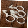 Zerodeko Shower Curtain Clips 10pcs 12x6cm Round Stable Plastic for