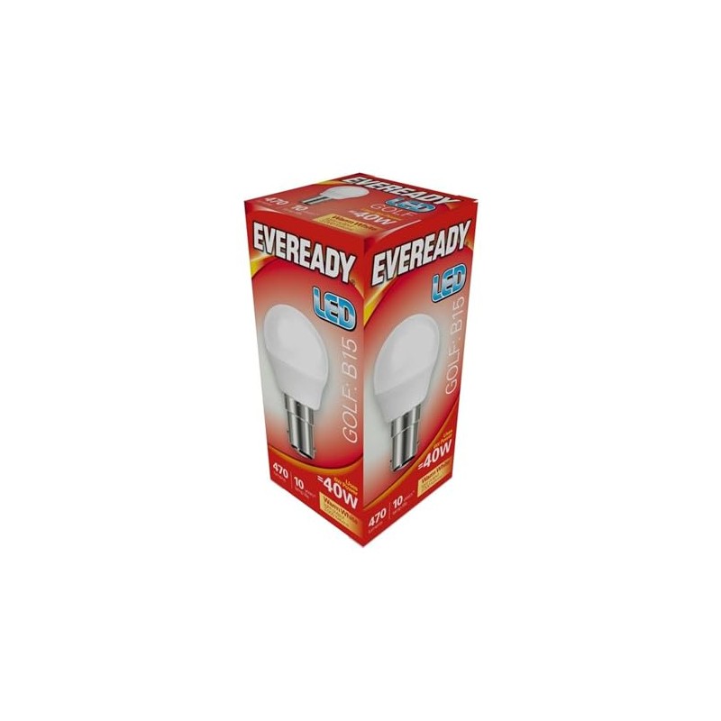 Eveready 6w (=40w) LED Golf Ball Lamp - Small Bayonet