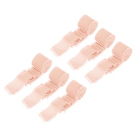 sourcing map Chiffon Ribbon, 1.5" x7 Yard Silk Ribbon Peach Tulle Satin Fabric Ribbon for Gift Wrapping Invitations Bridal Bouquets,Pack of 6