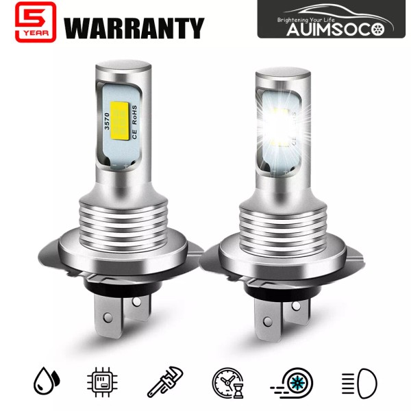 AUIMSOCO H7 LED Car Lamp Bulbs Kit Hi/Lo Beam 330000LM