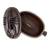 Creative Co-Op, Brown Matte Stoneware Baker with Lobster Design, Large
