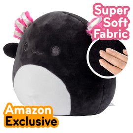 Squishmallows Original Jaelyn The Black and Pink Axolotl - Peluche oficial de Jazwares - Juguete de peluche de axolotl suave y blando coleccionable, añade a tu escuadrón, regalo para niños, niñas y
