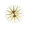 3starimex = aliases) Round Wall Clock Openwork Metal Oversized Sunburst
