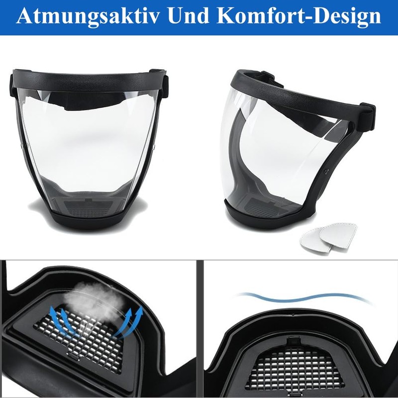 BFhongly Plastic Face Shield Vsier Full Face Protection Equipment (2)