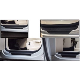 Cupeez for Cars Carbon Fiber Front and Rear Car Door Sill Cover Panel Step Scuff Protector Sticker 4 Door Fits Subaru Crosstrek