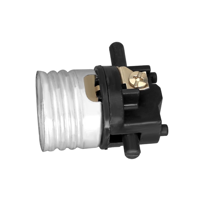 E26 Light Socket Push Thru On/Off Lamp Socket, Medium Base