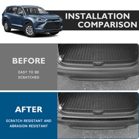 BIBLOZ Rear Bumper Protector Compatible with Toyota Grand Highlander LE/XLE/Limited/Platinum 2024 2025 Accessories ABS Material Rear Bumper Guard Trim(Not for Highlander)