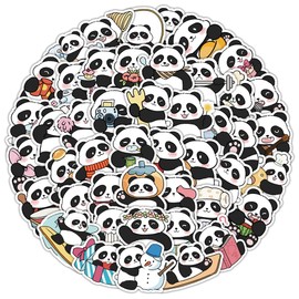 50PCS Panda Decoration Vinyl Decals Waterproof Stickers for Water Bottles Skateboard Luggage Laptop Motorcycle Bicycle car