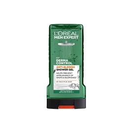 L'Oréal Men Expert Derma Control Anti-Blemish Shower Gel. Prevents Spots appearance and Reduces Blemishes, Dermatologically Tested, Suitable for Sensitive Skin, Leaving a Fresh, Clean Feeling, 400ml