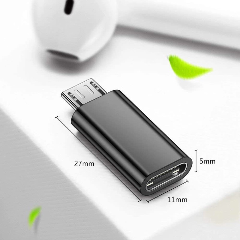 Audiofan type-C to MicroUSB Adapter Black Type-C Female to MicroUSB