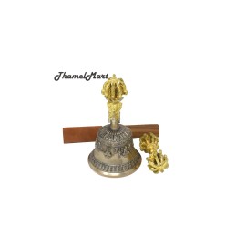 Thamel Mart 6 inchTibetan Buddhist Meditation Bell and Dorje Set-Bell of Enlightenment Nepal