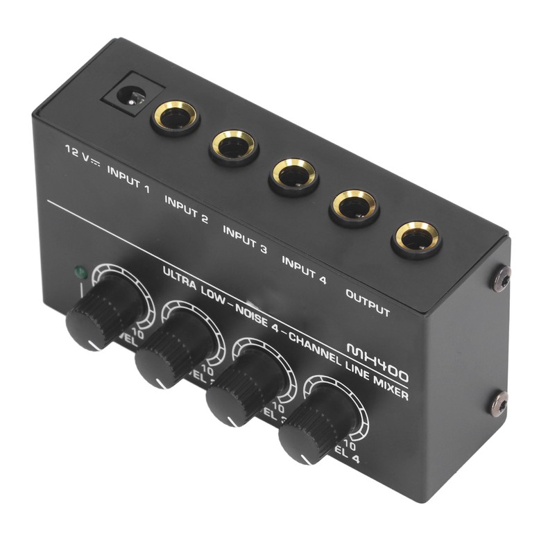 4 Channel Mixer Black Ultra Low Noise 4 Channel Compact