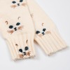 Women's Funny Fall Winter Long Sleeve Animal Cat Button Knit