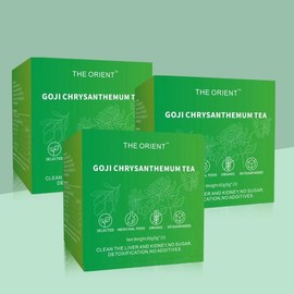 Goji Berry Chrysanthemum Tea -A natural blend of eight herbal ingredients  ，Dandelion, wolfberry, honeysuckle, chrysanthemum, and gardenia cleanse the liver and improve eyesight for a healthy. - Specification: 3box