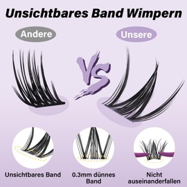 B&Q Snow Lotus Cluster Lashes Kit 8-18mm Individual Eyelashes Invisible Band 120pcs Manga Lashes Eyelashes Individual Kit Soft & Waterproof Lash Clusters with Bond & Seal & Removal (Kit-Snow Lotus)