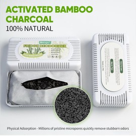 Fridge Deodorizer 6 Pack Activated Charcoal Refrigerator Deodorizer | Unscented, More Effective Than Baking Soda, Odor Eliminator and Moisture Absorber
