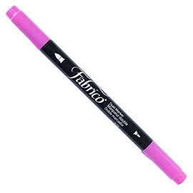 Tsukineko Fabrico Dual Tip Fabric Marker Pen, Cherry Pink